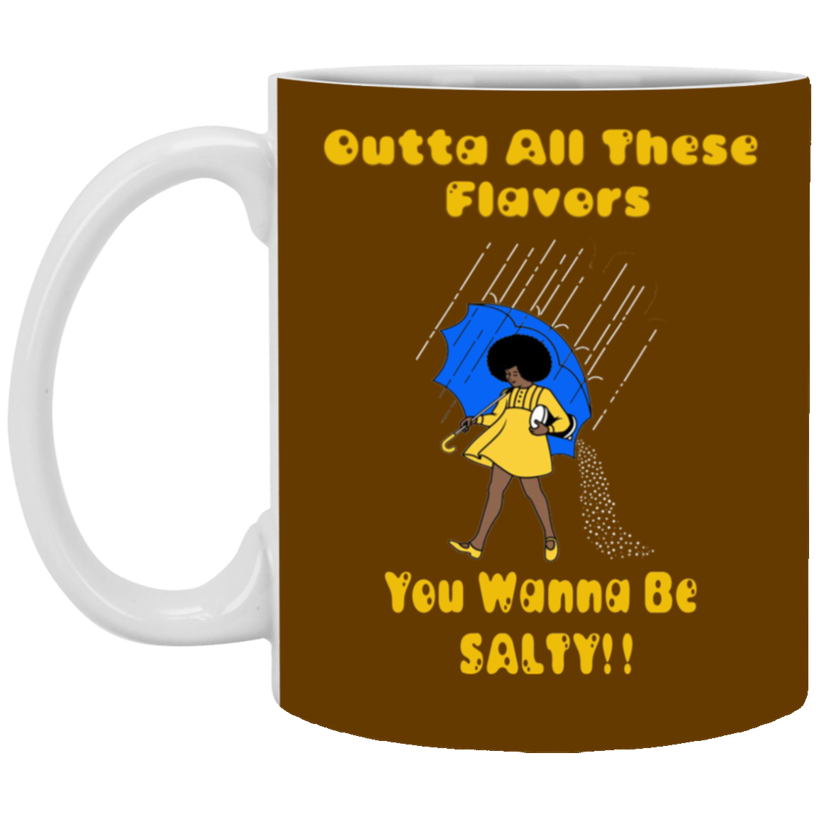 Salty-Black Girl-11oz White Mug
