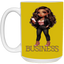 Standing on Business-Brown Woman-15oz White Mug