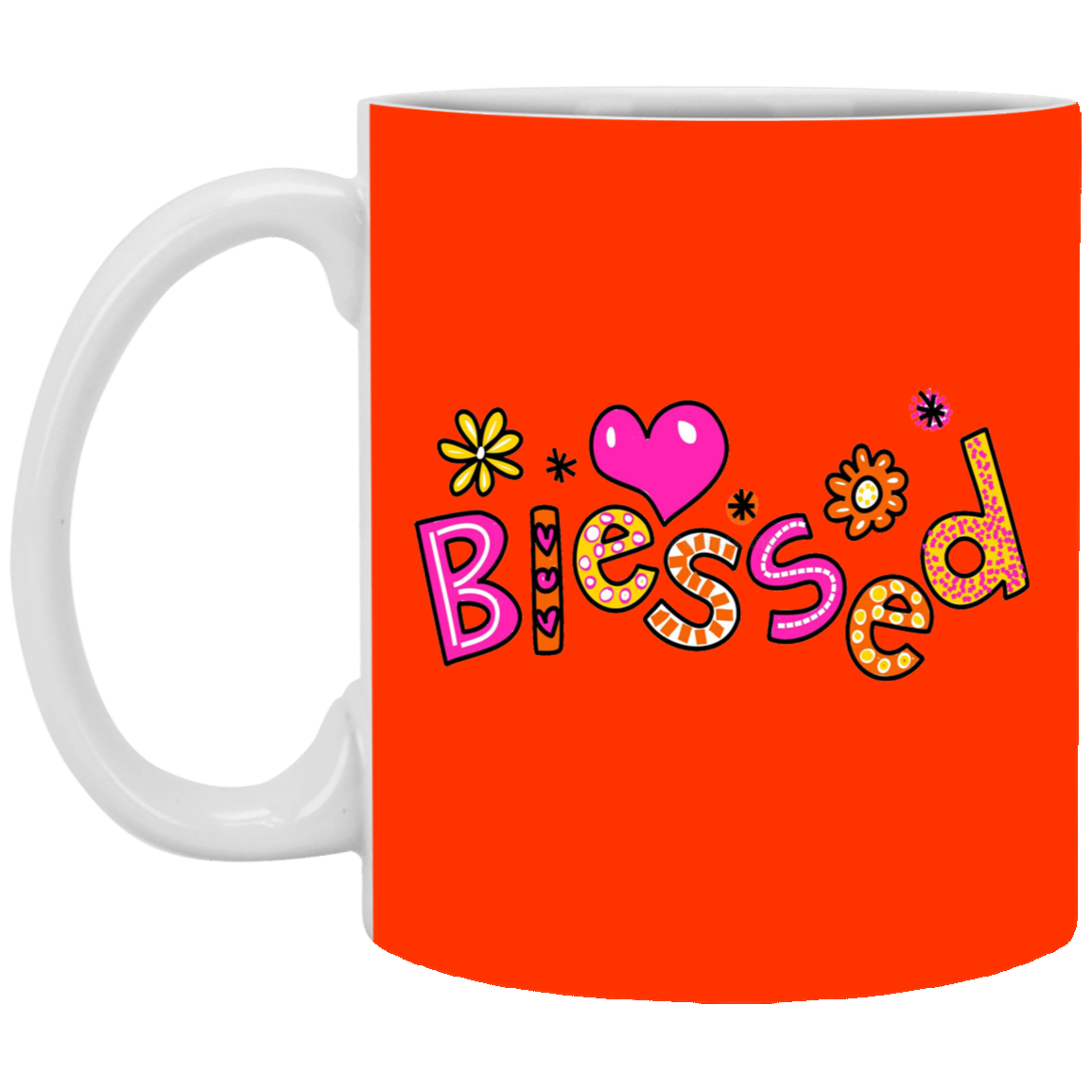 Blessed Flowers-11oz White Mug
