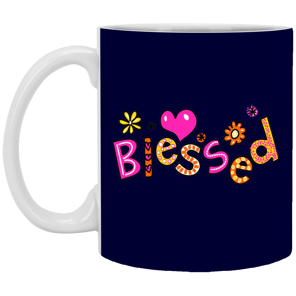 Blessed Flowers-11oz White Mug