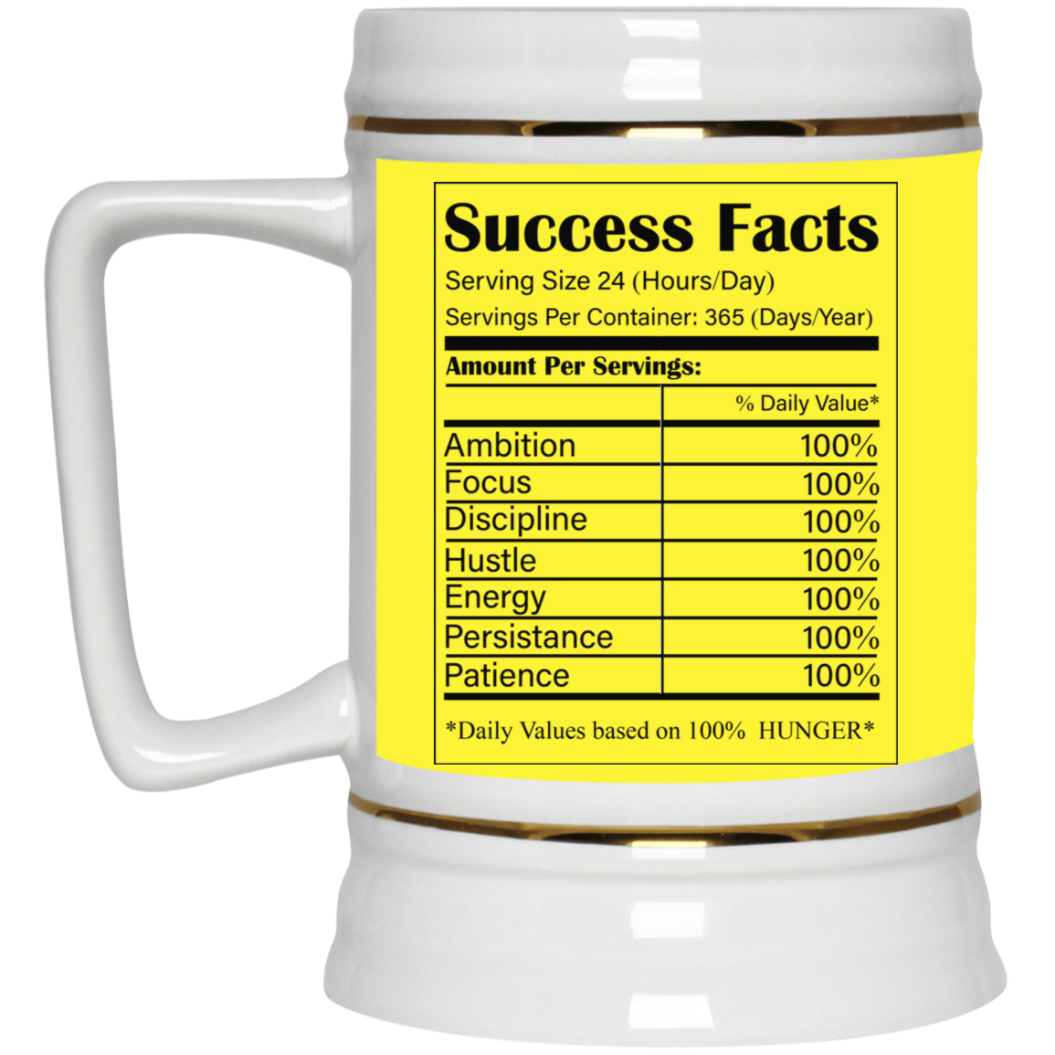 Success Facts-Beer Stein 22oz.