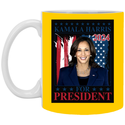 Kamala Harris For President-11oz Ceramic White Mug