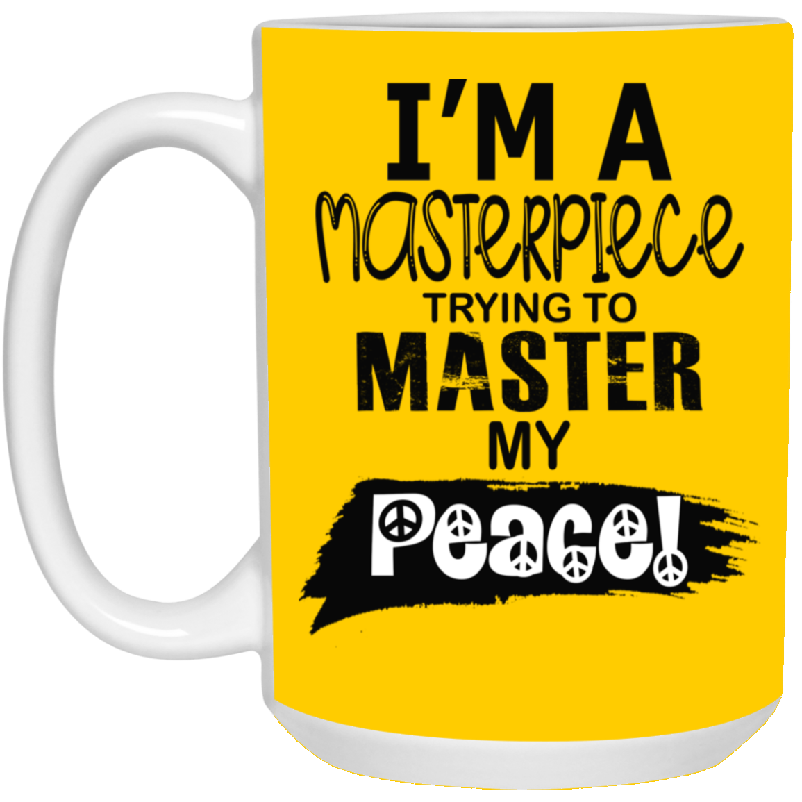 Master Peace-Black-15oz White Mug