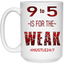 9 to 5-15oz Ceramic White Mug