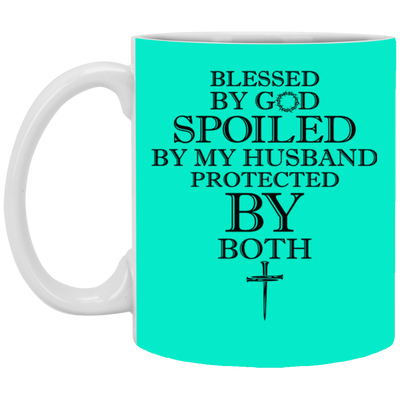 Blessed by God-11oz White Mug