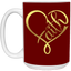 Faith Heart-15oz White Mug