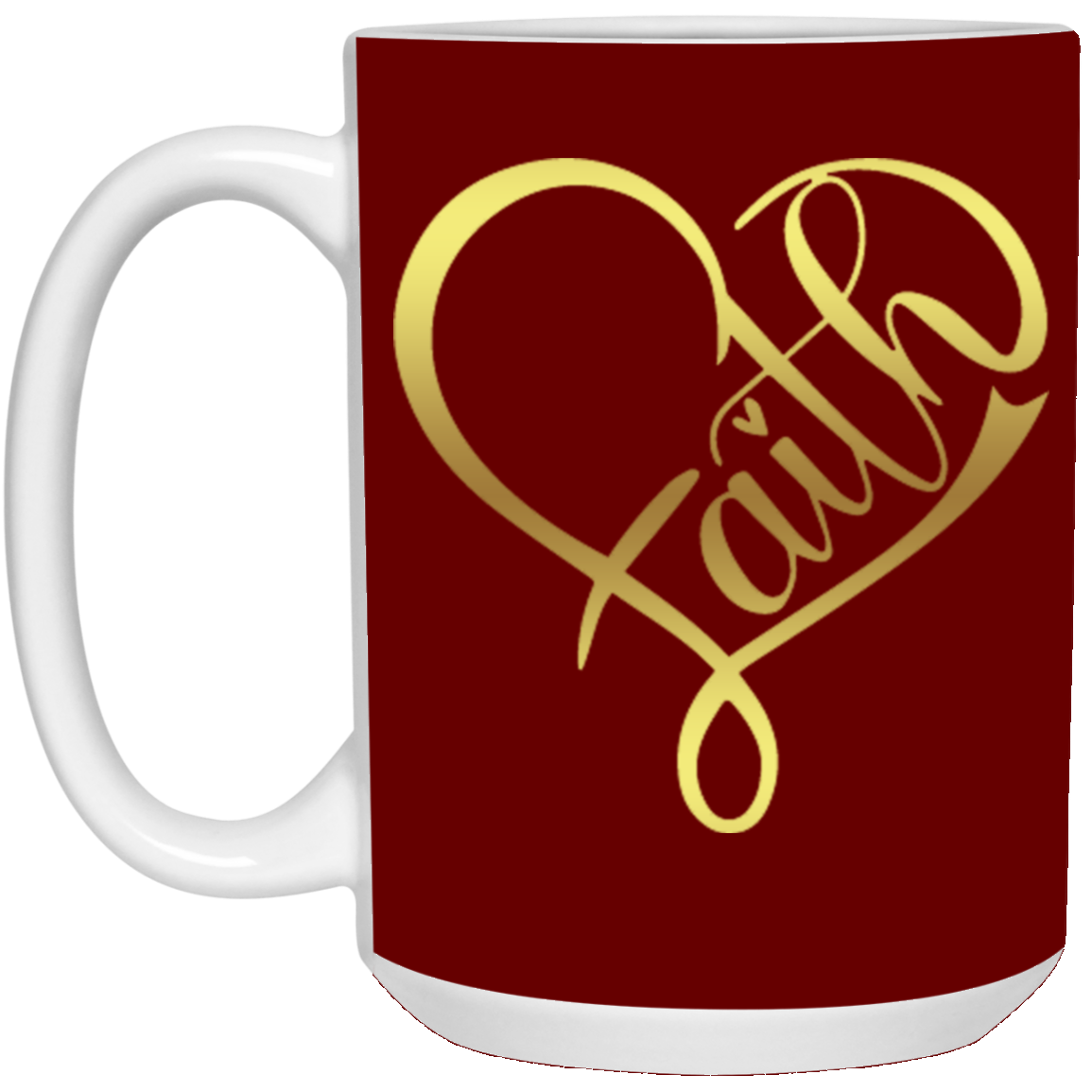 Faith Heart-15oz White Mug