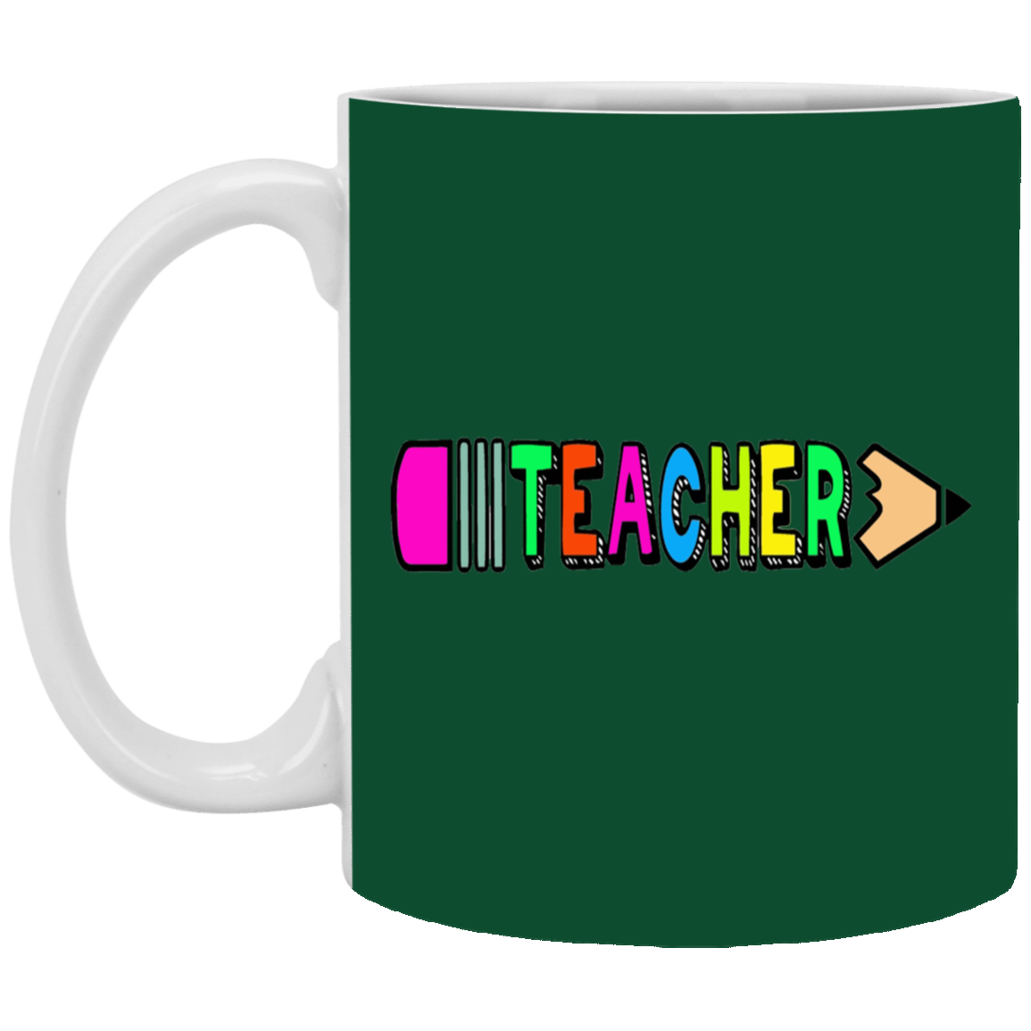 Pencil Teacher-11oz White Mug