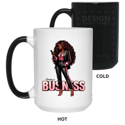 Standing on Business-Black Woman-15oz Color Changing Mug