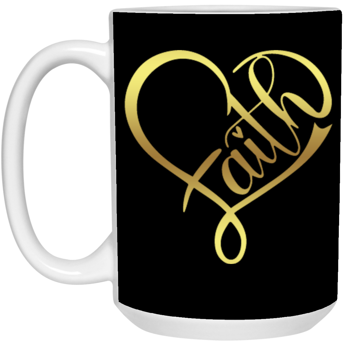 Faith Heart-15oz White Mug