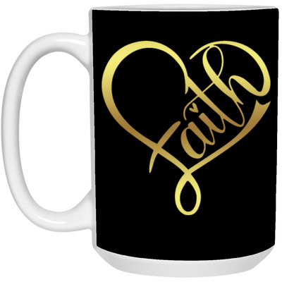 Faith Heart-15oz White Mug