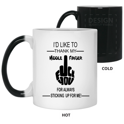 Fu(k You-Middle Finger-11oz Color Changing Mug