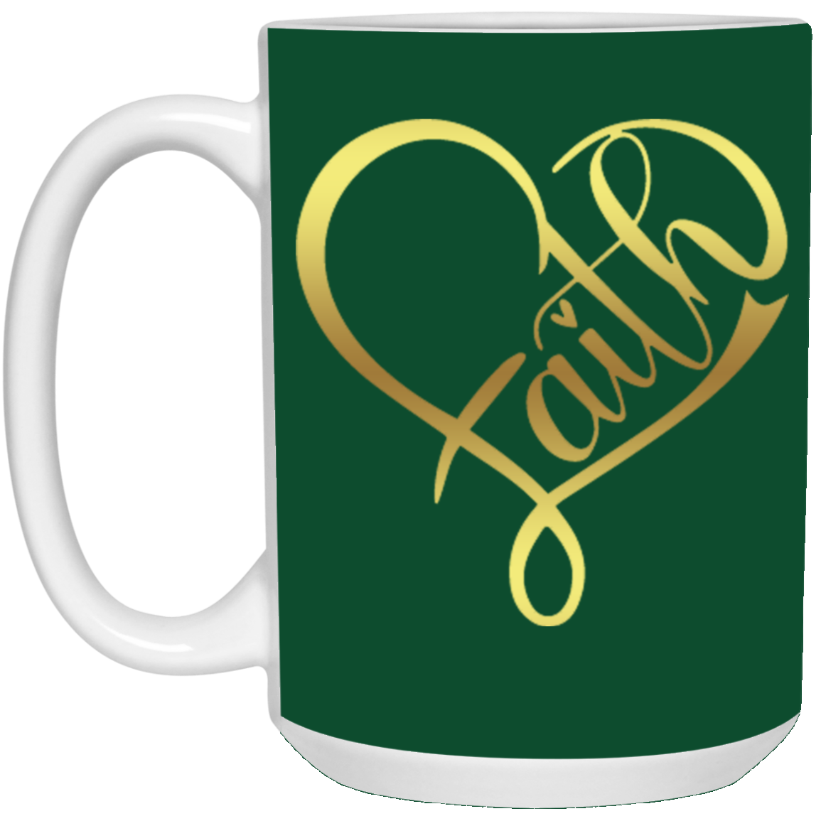 Faith Heart-15oz White Mug