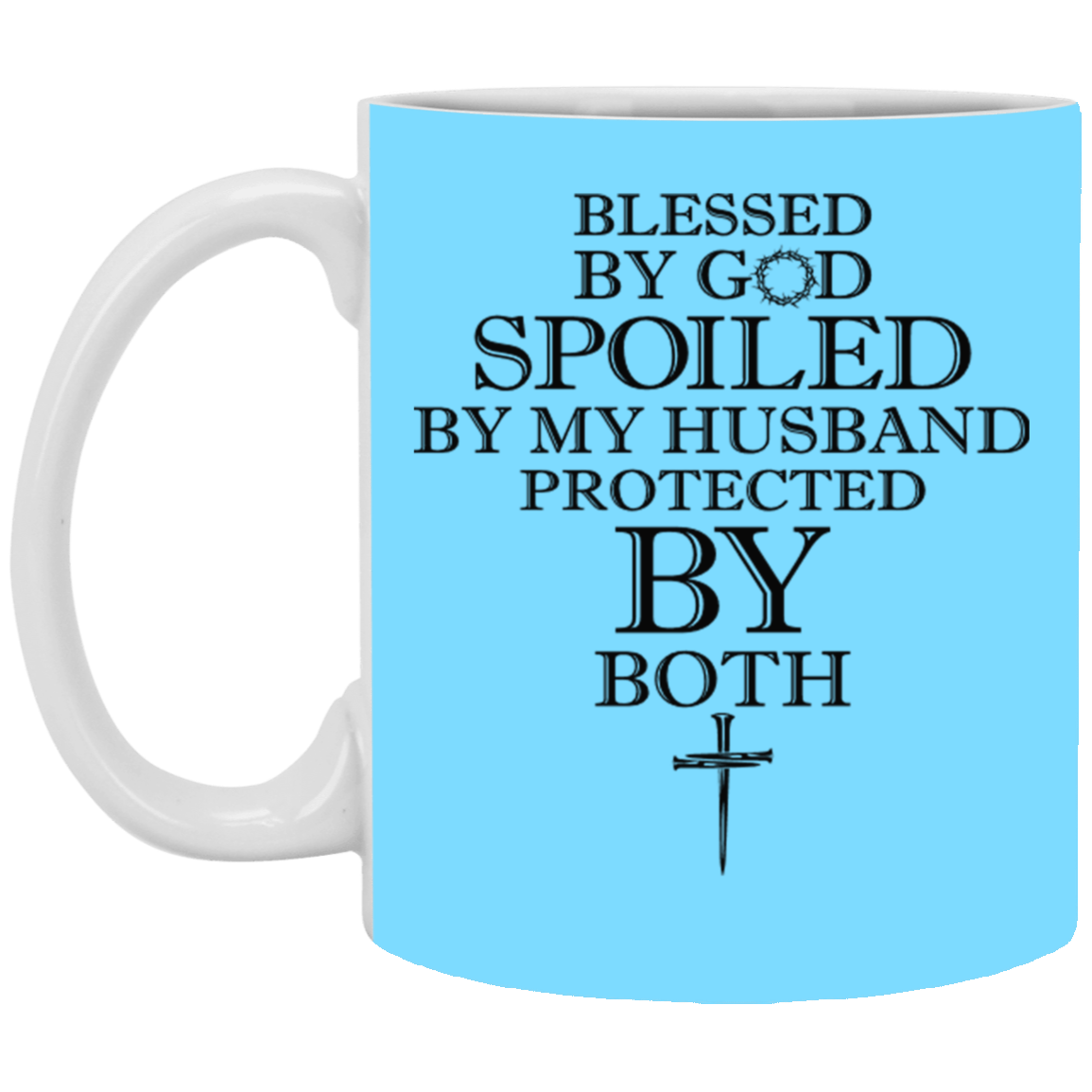 Blessed by God-11oz White Mug