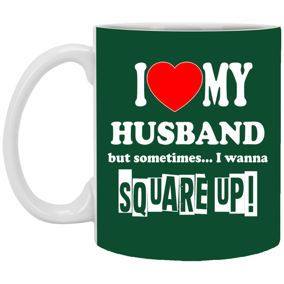Square Up-Husband-11oz White Mug