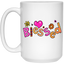 Blessed Flowers-15oz White Mug
