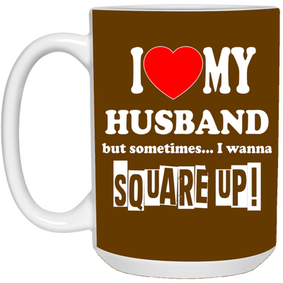 Square Up-Husband-15oz White Mug