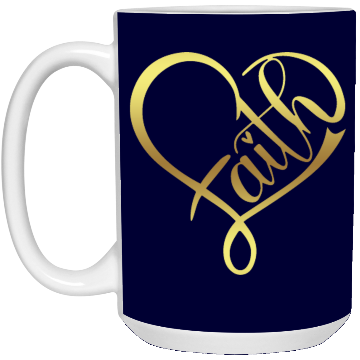 Faith Heart-15oz White Mug