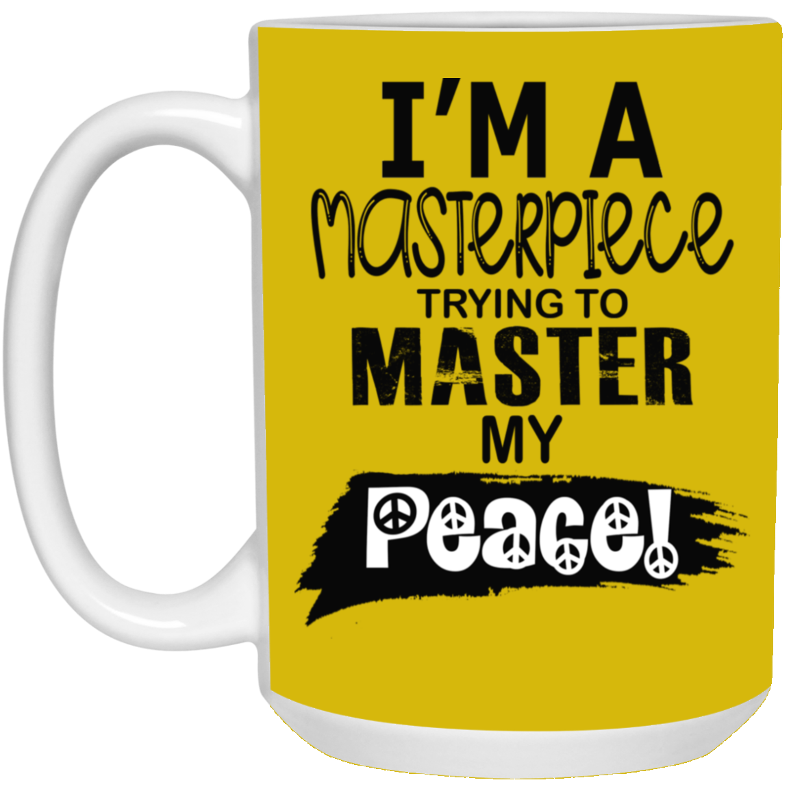 Master Peace-Black-15oz White Mug