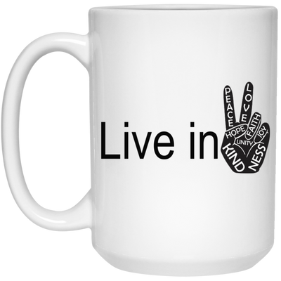 Hand Peace-15oz White Mug