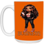 Standing on Business-Brown Woman-15oz White Mug