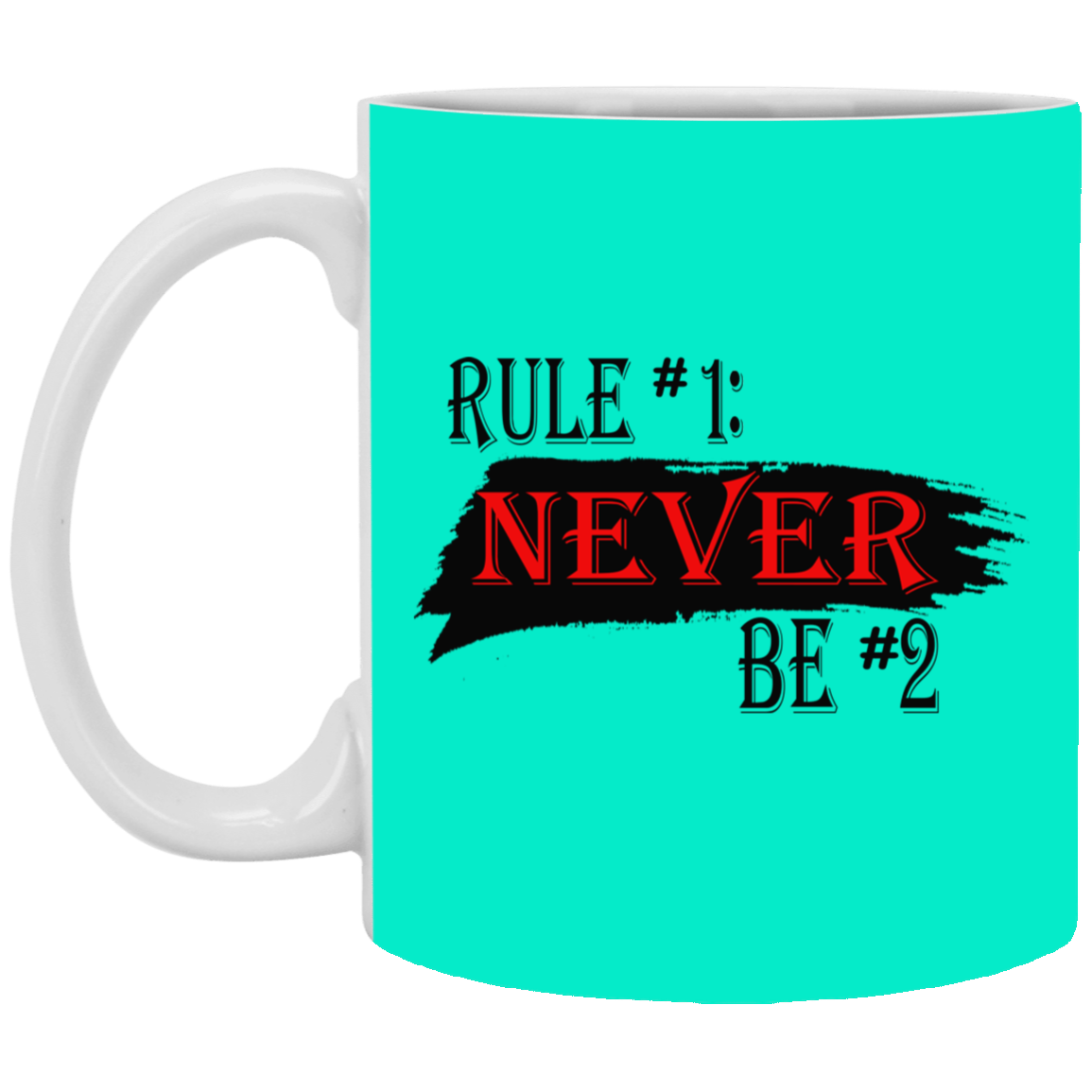 Never #2-11oz White Mug