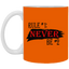 Never #2-11oz White Mug