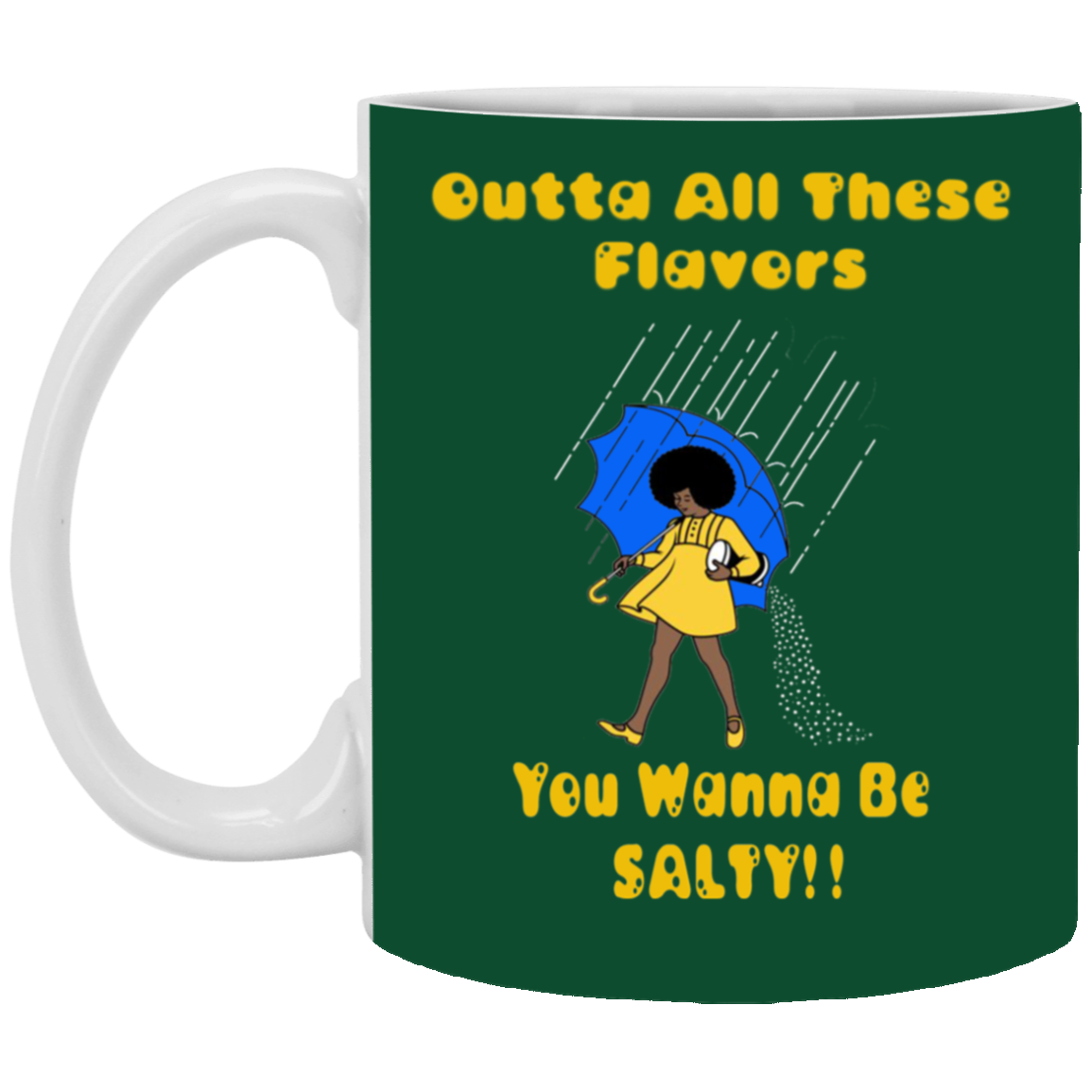 Salty-Black Girl-11oz White Mug