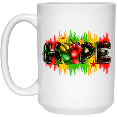 Hope Fist-15oz White Mug