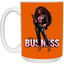 Standing on Business-Black Woman-15oz White Mug