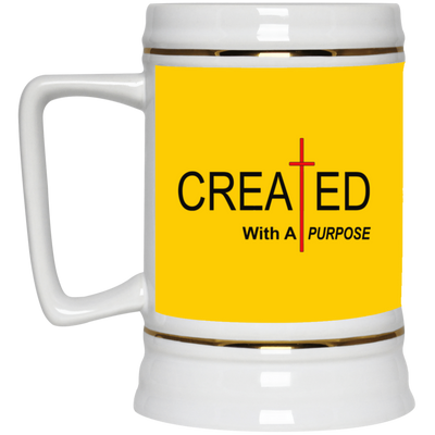 Created With Purpose-Beer Stein 22oz.