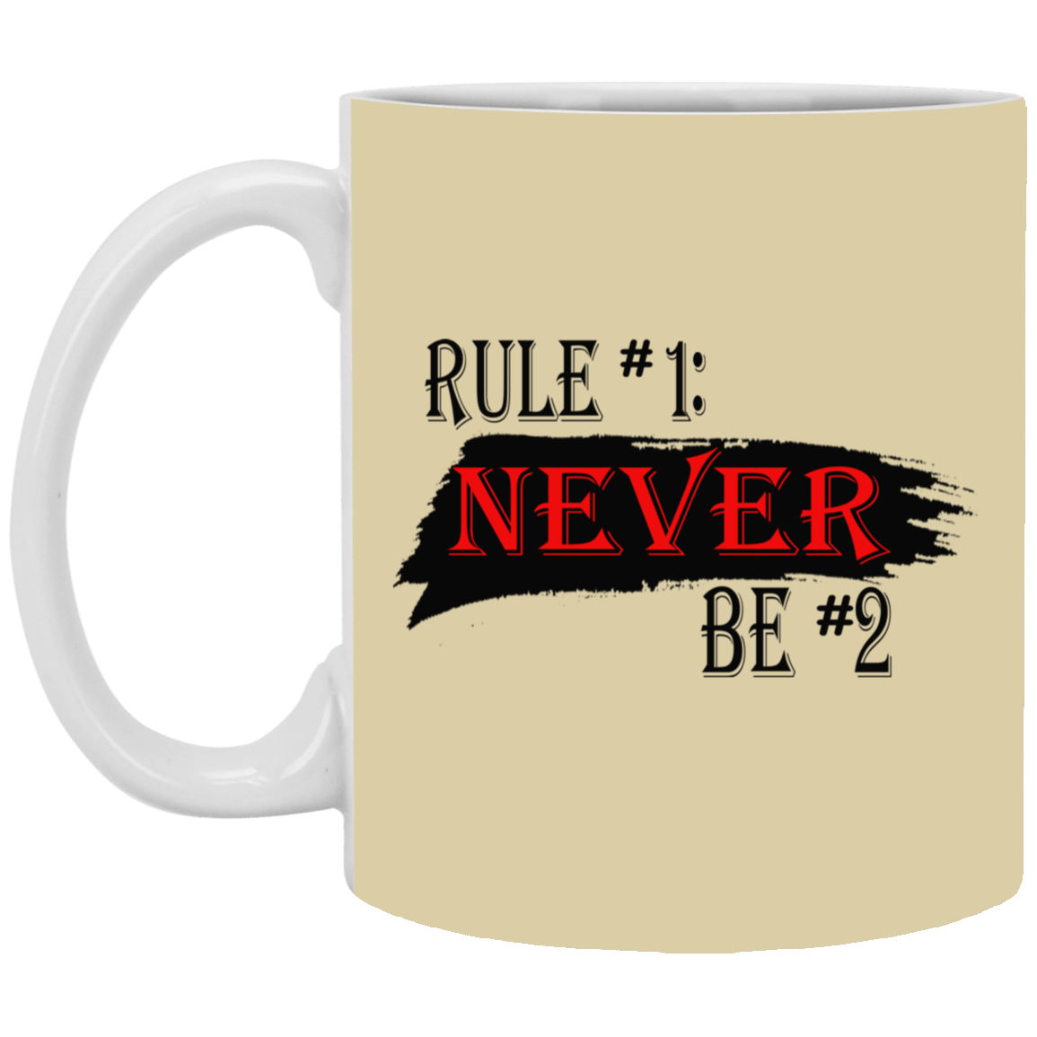 Never #2-11oz White Mug