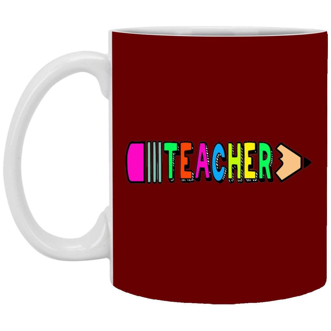 Pencil Teacher-11oz White Mug