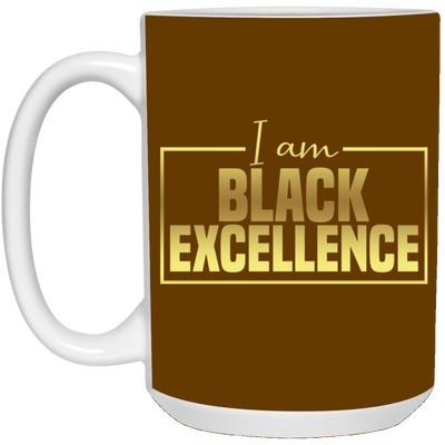 Black Excellence-15oz White Mug