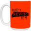 Never #2-15oz White Mug