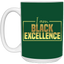 Black Excellence-15oz White Mug