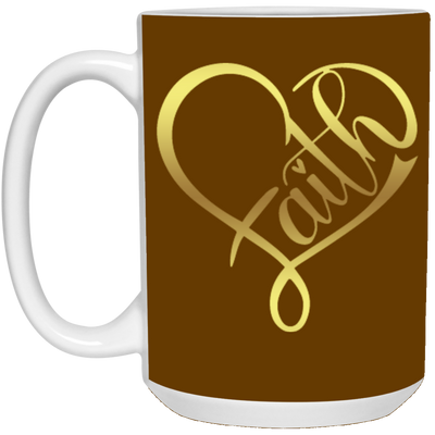 Faith Heart-15oz White Mug