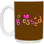 Blessed Flowers-15oz White Mug