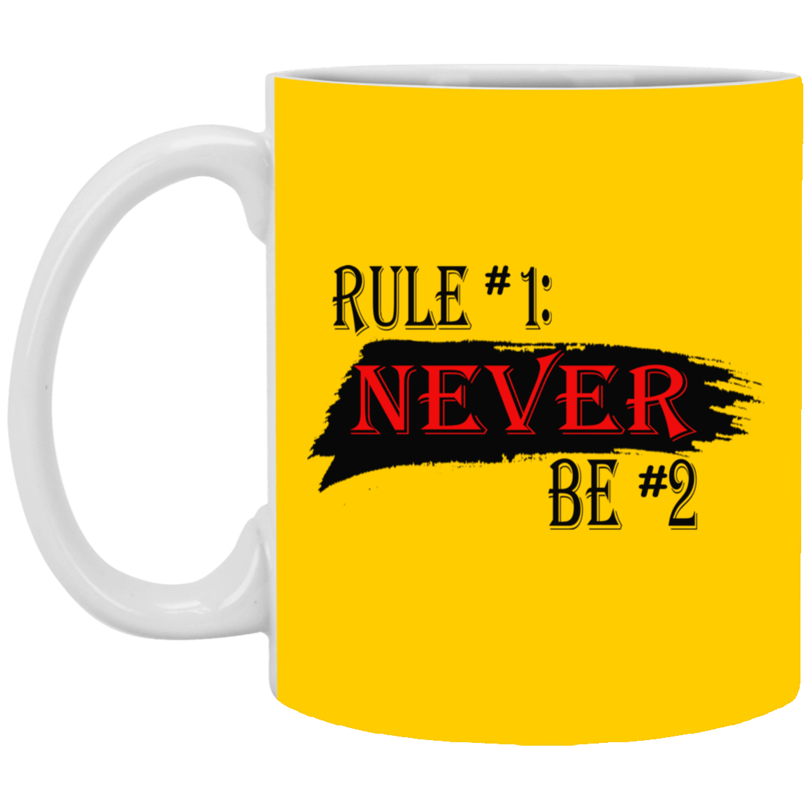 Never #2-11oz White Mug