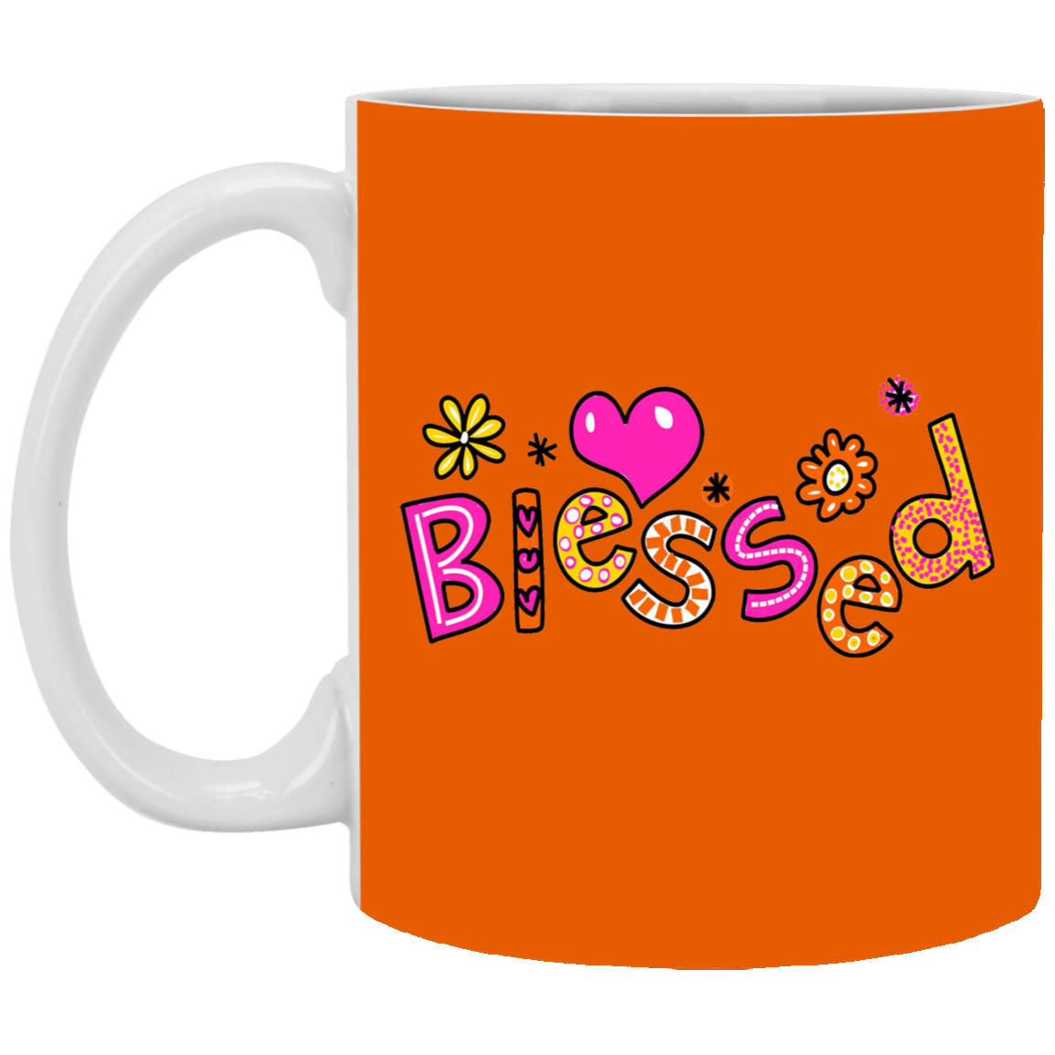 Blessed Flowers-11oz White Mug