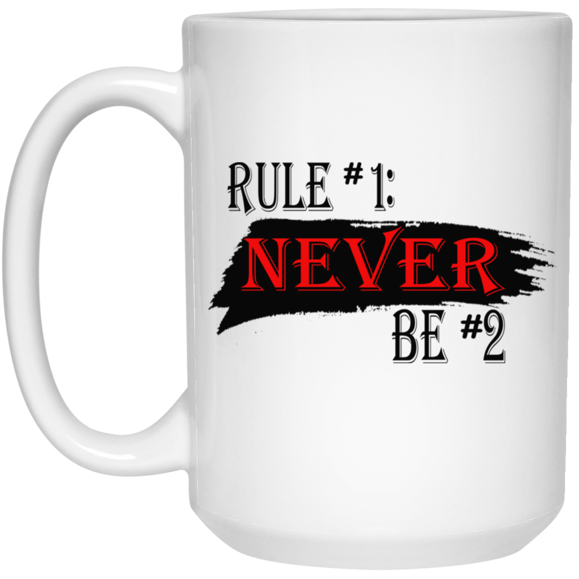 Never #2-15oz White Mug