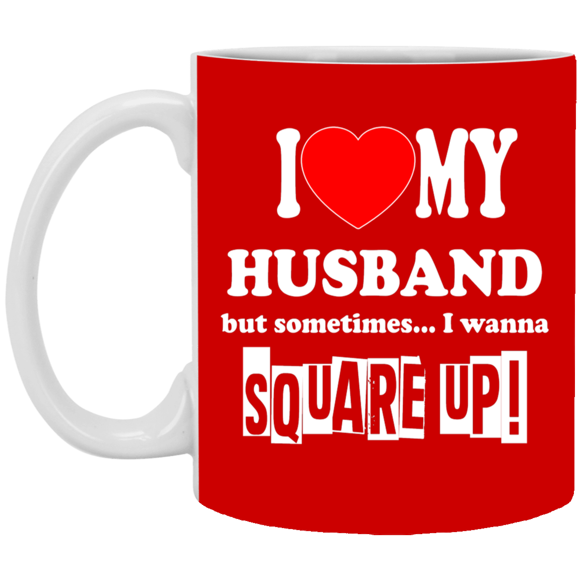 Square Up-Husband-11oz White Mug