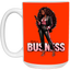 Standing on Business-Black Woman-15oz White Mug