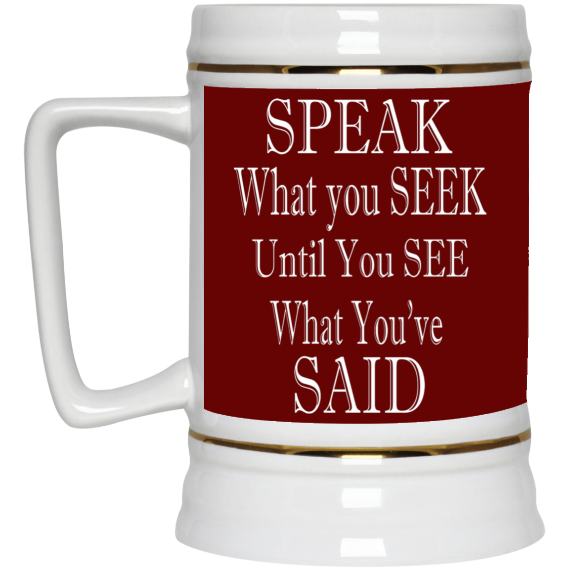 Speak-Seek-Beer Stein 22oz.