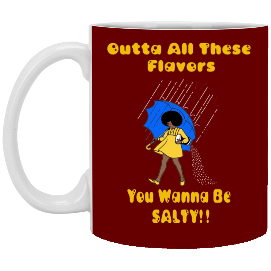 Salty-Black Girl-11oz White Mug