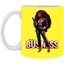 Standing on Business-Black Woman-11oz White Mug