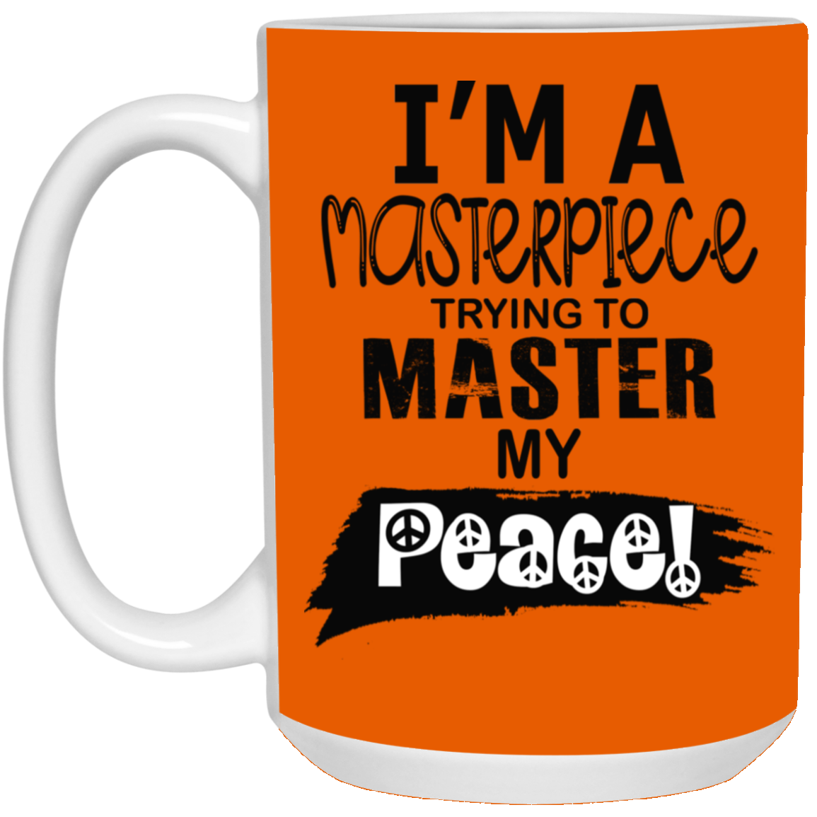 Master Peace-Black-15oz White Mug