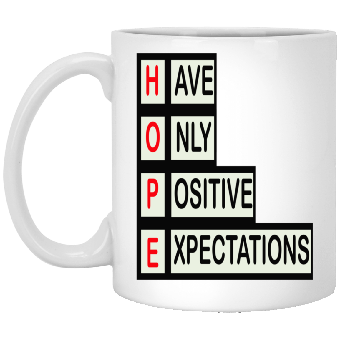 Hope Blocks-11oz White Mug