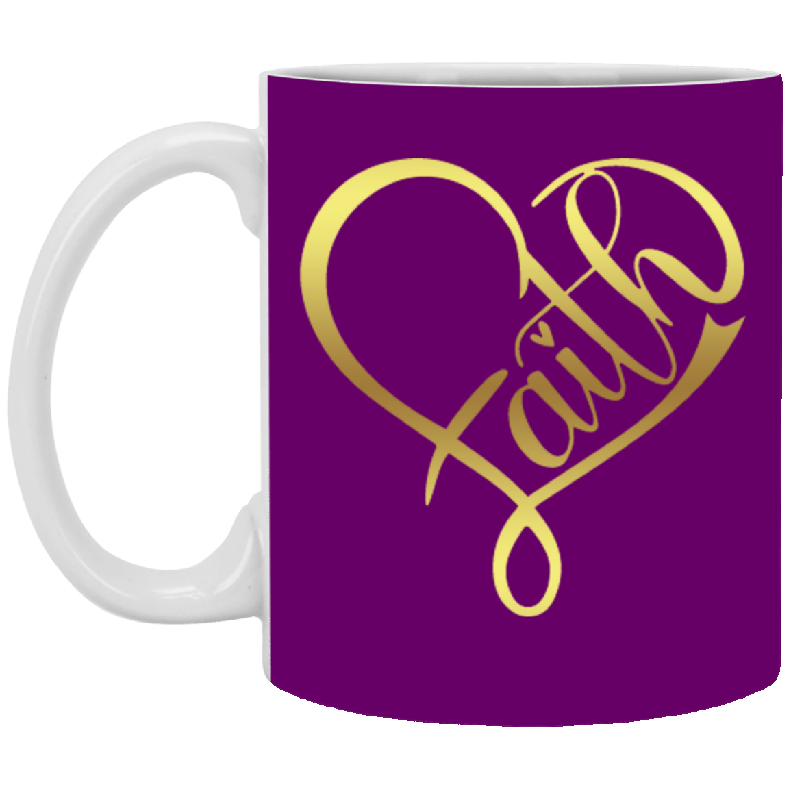 Faith Heart-11oz White Mug