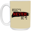 Never #2-15oz White Mug